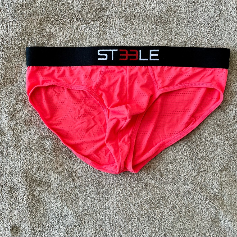 ST33LE Men's Neon Pink / Orange Briefs